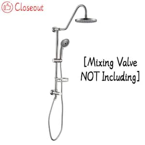 Single-Handle 5-Spray 2.5 GPM Shower Faucet in Brushed Nickel (Valve Included)