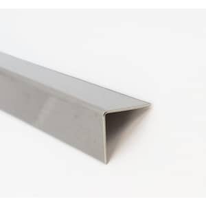 Brushed Stainless Steel 0.59 in. W x 96 in. L Metal Corner Tile Edging Trim