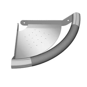 ErgoCornerBar with Ergonomic Soft Grip and Corner Shelf in Polished Stainless Steel