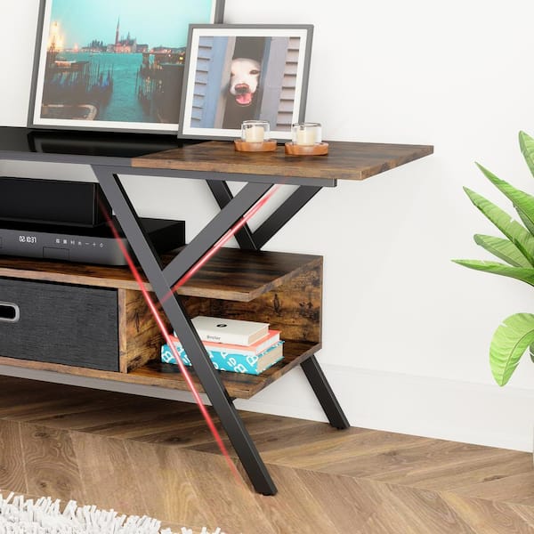 Small tv stand with led deals lights