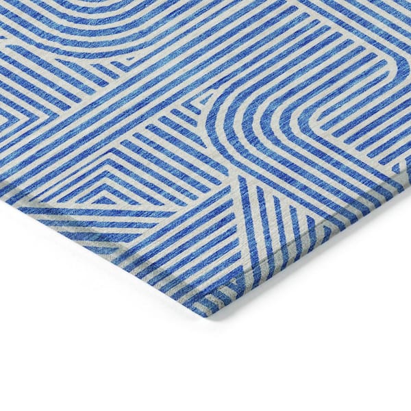 Chantille Machine Washable Indoor/Outdoor Abstract ACN917 Blue 2 ft. 6 in. x 3 ft. 10 in. Area Rug