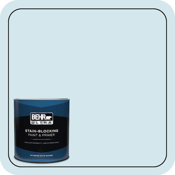 BEHR ULTRA 1 qt. #520E-1 Coastal Mist Satin Enamel Exterior Paint & Primer