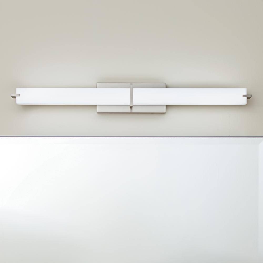Brushed Nickel 37.5" Dimmable LED Wall Light