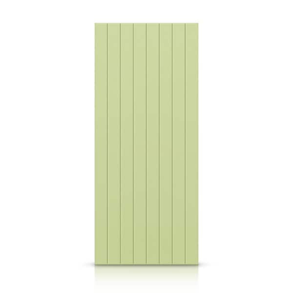 CALHOME 30 in. x 80 in. Hollow Core Sage Green Stained Composite MDF Interior Door Slab