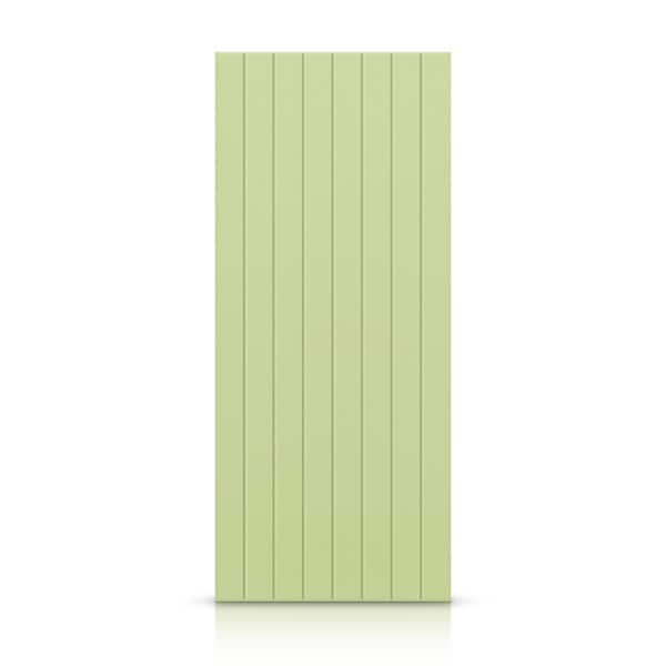 CALHOME 36 in. x 96 in. Hollow Core Sage Green Stained Composite MDF Interior Door Slab