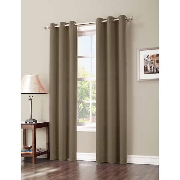 Sun Zero Barley Woven Thermal Blackout Curtain - 40 in. W x 95 in. L