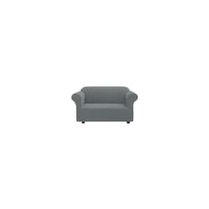 Gray Pique Stretch Fit Love Seat Slipcover