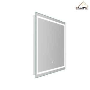 60 in. W x 36 in. H Large Rectangular Frameless LED Wall-Mounted Bathroom Vanity Mirror in Silver Ultra Bright