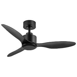 Sawyer 42 in. Indoor 6-Speed Black Ceiling Fan with DC Motor, Remote Control and Downrod Included