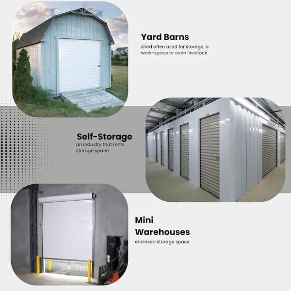 Roll-Up 8 ft. x 8 ft. Non-Insulated Silhouette Gray Garage Door Without Windows