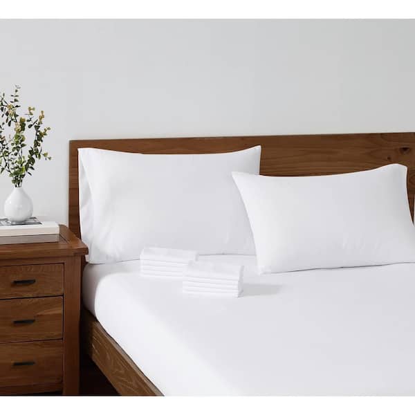 Hospitality Pack Plain Weave Microfiber 12 Piece White King Pillowcase