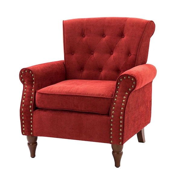 Ahyhhh　アーコール　シエナ JAYDEN CREATION Aegina Red Polyester Arm Chair (Set of 1
