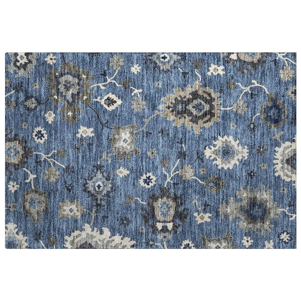 Rug Visualiser Rug Addison Rugs Dream Shag Premium Machine Washable Abstract ADS753 Blue 2 ...
