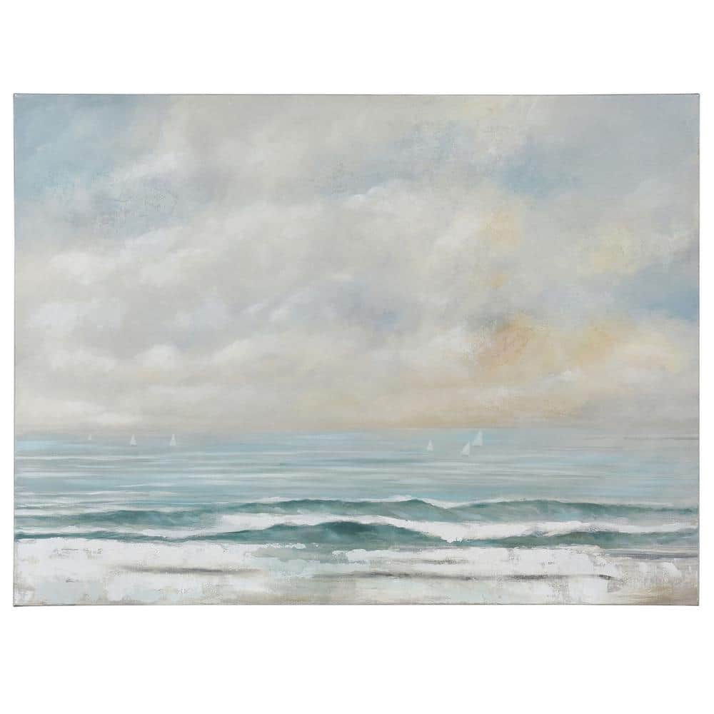 StyleCraft Beautiful Sky - Hand Painted Coastal Landscape Acrylic on ...