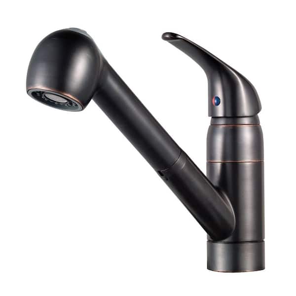 Single-Handle Pull-Out Sprayer Kitchen Faucet Tuscan Bronze