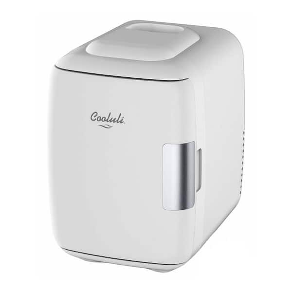 COOLULI Classic 0.14 cu. ft. Retro Mini Fridge in White without Freezer