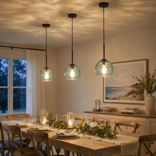 Merbotin RayHome 1-Light Modern Mint Green Adjustable Pendant