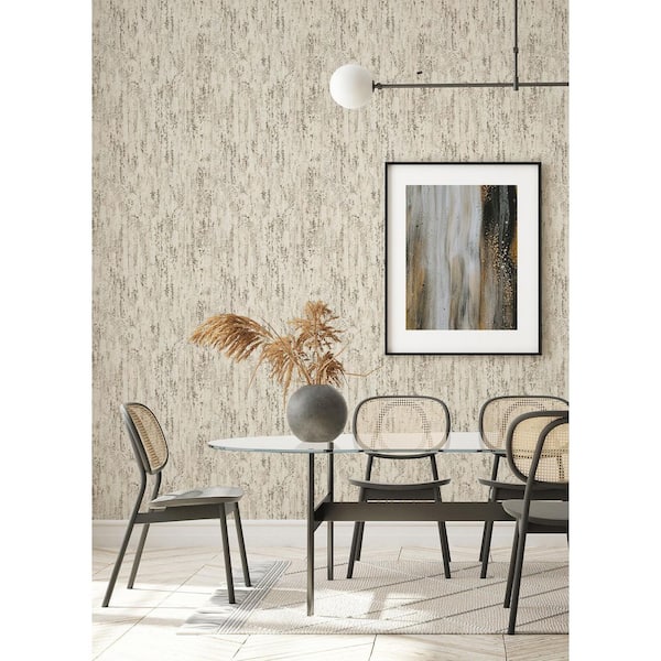Colm Off-White Beige Birch Paper Matte Non-Pasted Wallpaper Roll