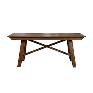 Brayden Espresso Wood 72 in 4 Legs Dining Table Seats 6