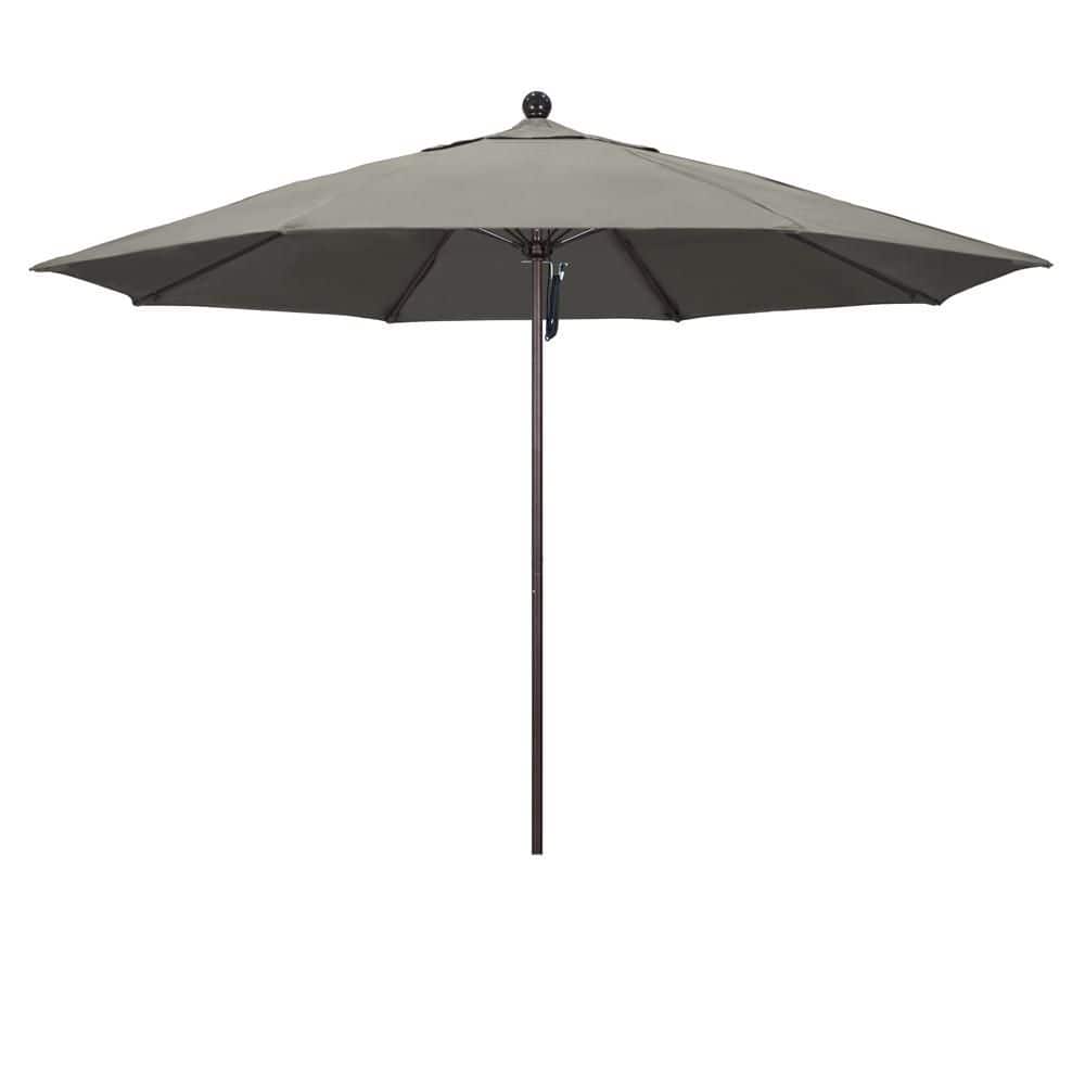 11 ft. Bronze Aluminum Market Patio Umbrella with Fiberglass Ribs Pulley Lift in Taupe Pacifica price history on PriceWatchPro