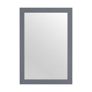 Baybarn 22 in. W x 32 in. H Rectangular Wood Framed Wall Bathroom Vanity Mirror in Blue Ash