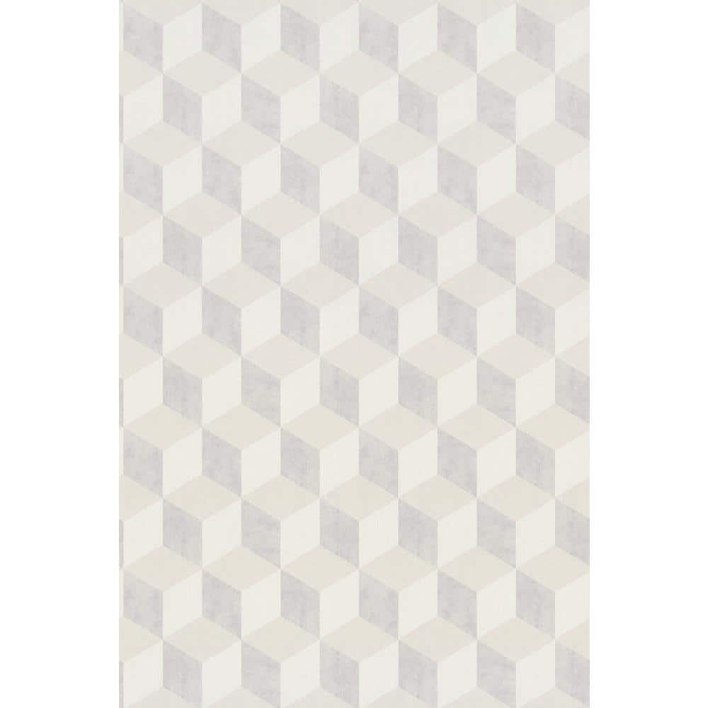 Walls Republic Bold 3 Dimensional Cube Beige Paper Strippable Roll ...