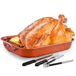 5.5 Qt. Non-Stick Roasting Pan With Carving Set