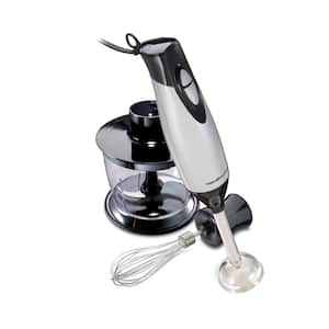 2-Speed Grey Hand Blender with 3 Cup Chopping Bowl