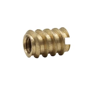 #10-24 tpi Solid Brass Wood Insert Nut (2-Pack)