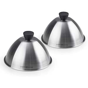 6 in. Stainless Steel Grill Cooking Steaming Dome Lid (2-Pack)