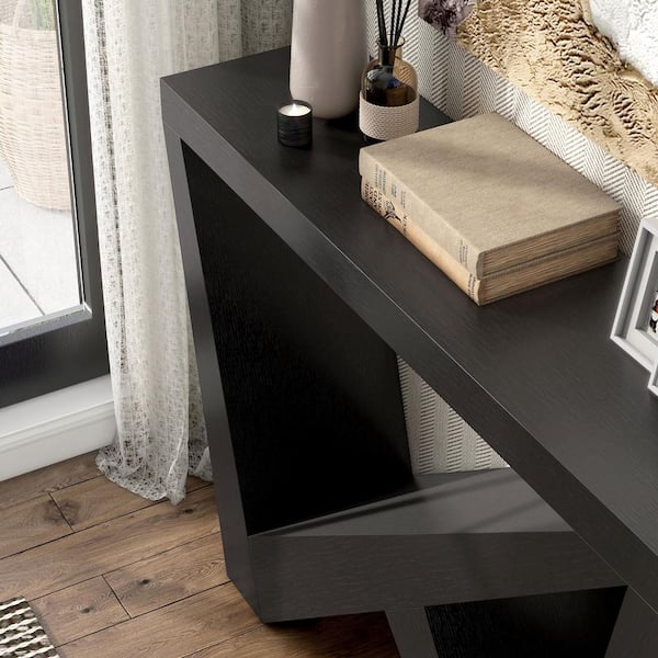 Furniture of America Tara 47.25 in. Black Rectangle MDF Furniture of America Tara 47.25 in. Black Rectangle MDF