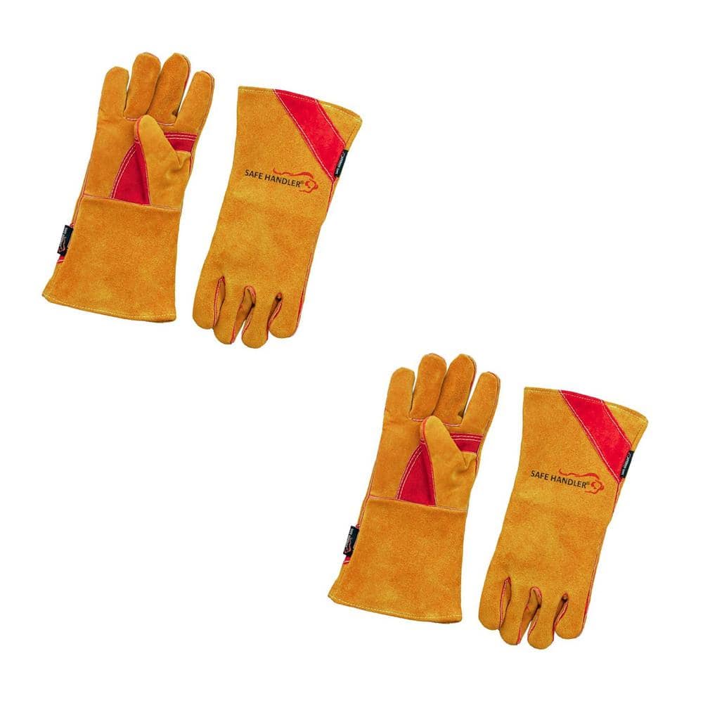 Brown, Prime Welding 16 in. Gloves with Kevlar Thread Protection, Reinforced Thumb and Palm, Heat Resistant (2-Pairs) price history on PriceWatchPro