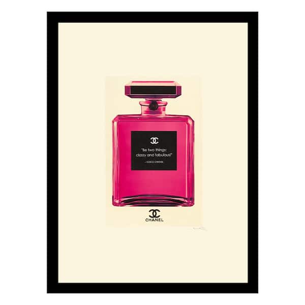 VENICE BEACH Collections Glam Perfume Bottle, Classic Quote by Fairchild Paris Framed Graphic Print Abstract Poster Art Print 18 in. x 14 in.