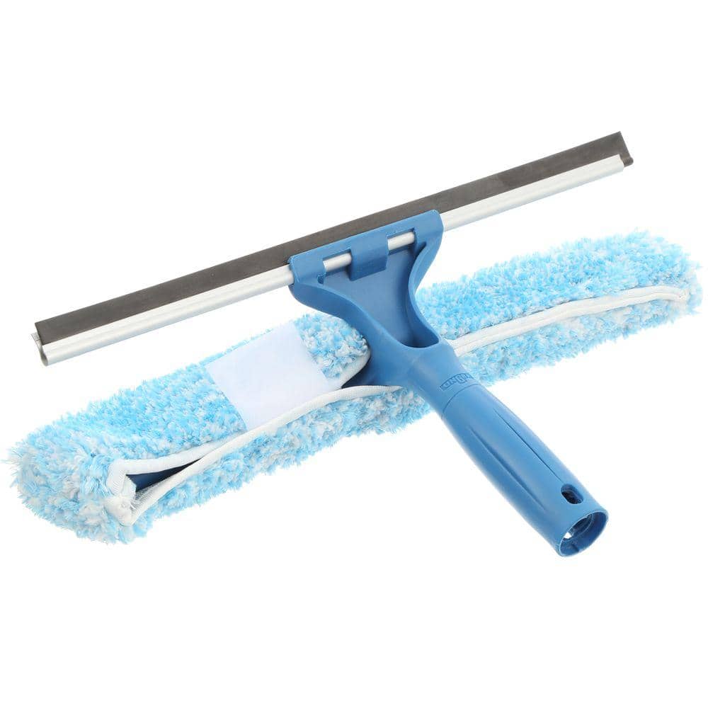 Soft Plastic Head Adjustable Floor Cleaning Brush Long Handle Floor Cleaning  Tool With Wiper Strip