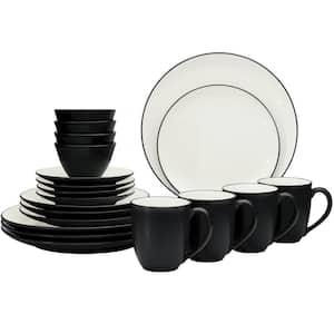 Colorwave Graphite Stoneware 20-Piece Dinnerware Set