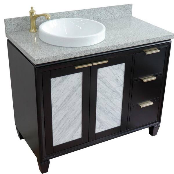D Single Bath Vanity, 43 Granite Vanity Top With Sink