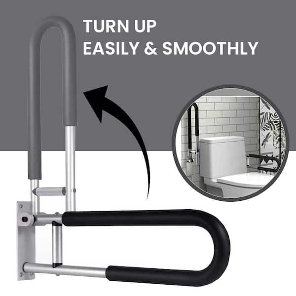 Anqtovp 23.6 in. Hand Support Rail, Toilet Handrails Bathroom
