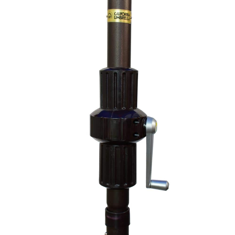 9 ft Black Olefin Octagonal Market Umbrella with Bronze Metal Pole