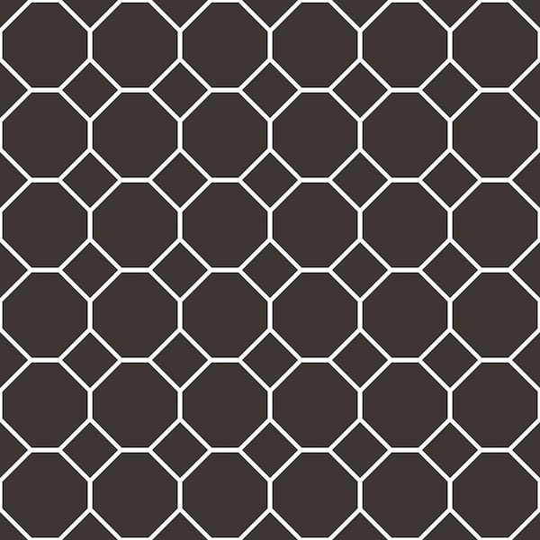 Unbranded Bee Hive Design Black/White Matte Finish Vinyl on Non-Woven Non-Pasted Wallpaper Roll