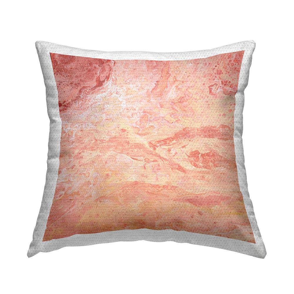 Peach Flow Abstract Ripples Orange Square Outdoor Throw Pillow price history on PriceWatchPro