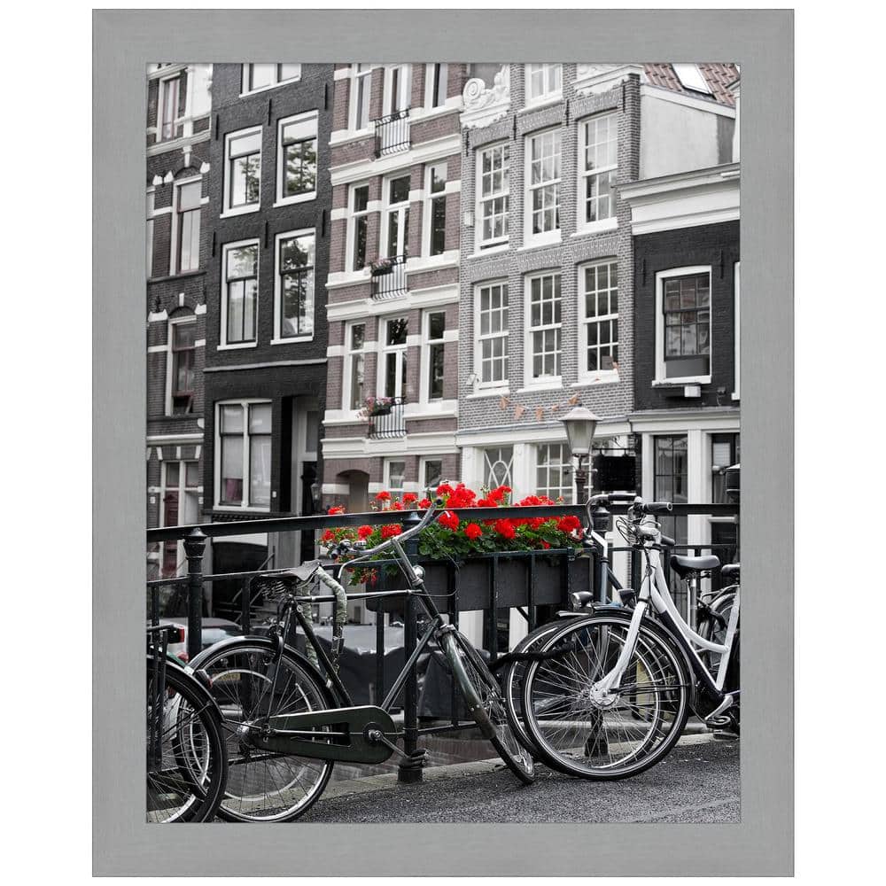 Brushed Nickel 34" x 29" Rectangular Wall Picture Frame