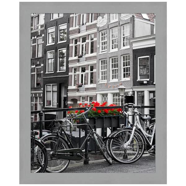 Amanti Art Brushed Nickel Picture Frame Opening Size 22 x 28 in.