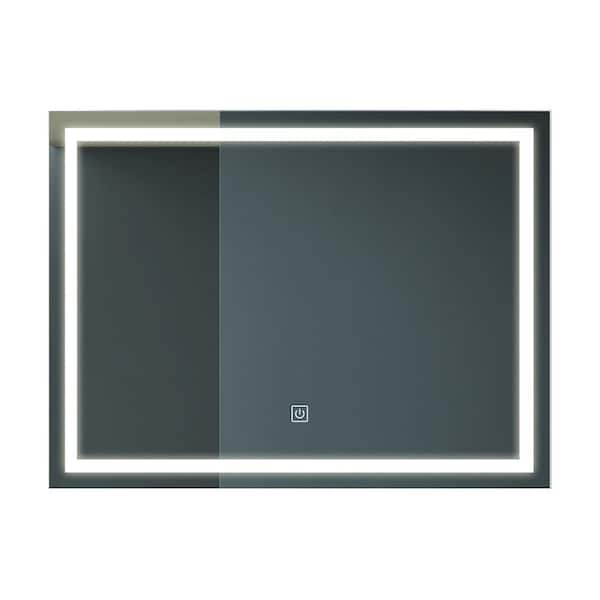 Miscool Anky 36 in. W x 28 in. H Rectangular Frameless Wall Mounted LED Bathroom Vanity Mirror