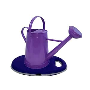 2.1 Gal. Purple Traditional Watering Can with Purple Memory Foam Kneeling Cushion