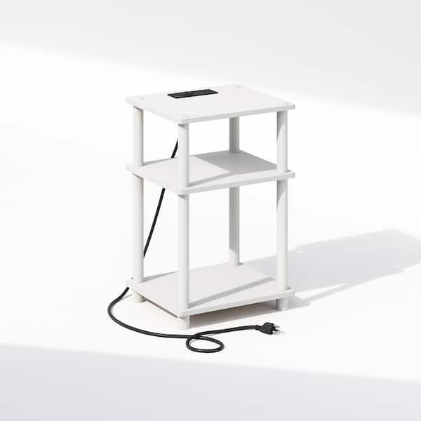 Just White/White 13.39 in. W Nightstand