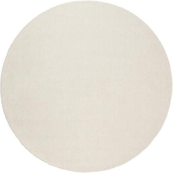 Livabliss Falmouth Ivory 6 ft. x 6 ft. Round Indoor Area Rug