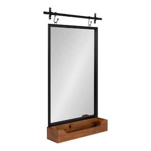 Gammons 24.00 in. W x 38.50 in. H Metal Black Framed Rectangle Decorative Mirror
