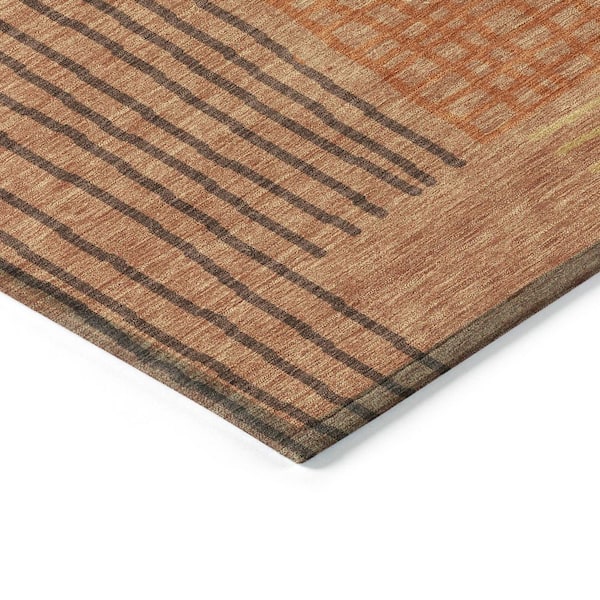 Chantille Machine Washable Indoor/Outdoor Abstract ACN2270 Paprika 8 ft. x 10 ft. Area Rug