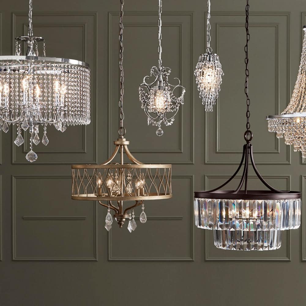 Mini Olympus Gold 5-Light Candle Chandelier with Crystal Accents