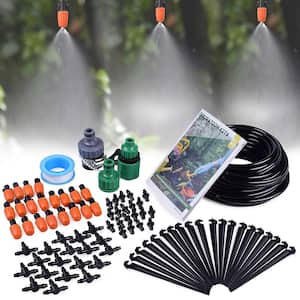 Garden Spray Irrigation Kit Accessories Plant Watering System with 50 ft. x 1/4 in. Blank Distribution Pipe Hose